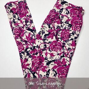 LuLaRoe OS Leggings Floral NEW